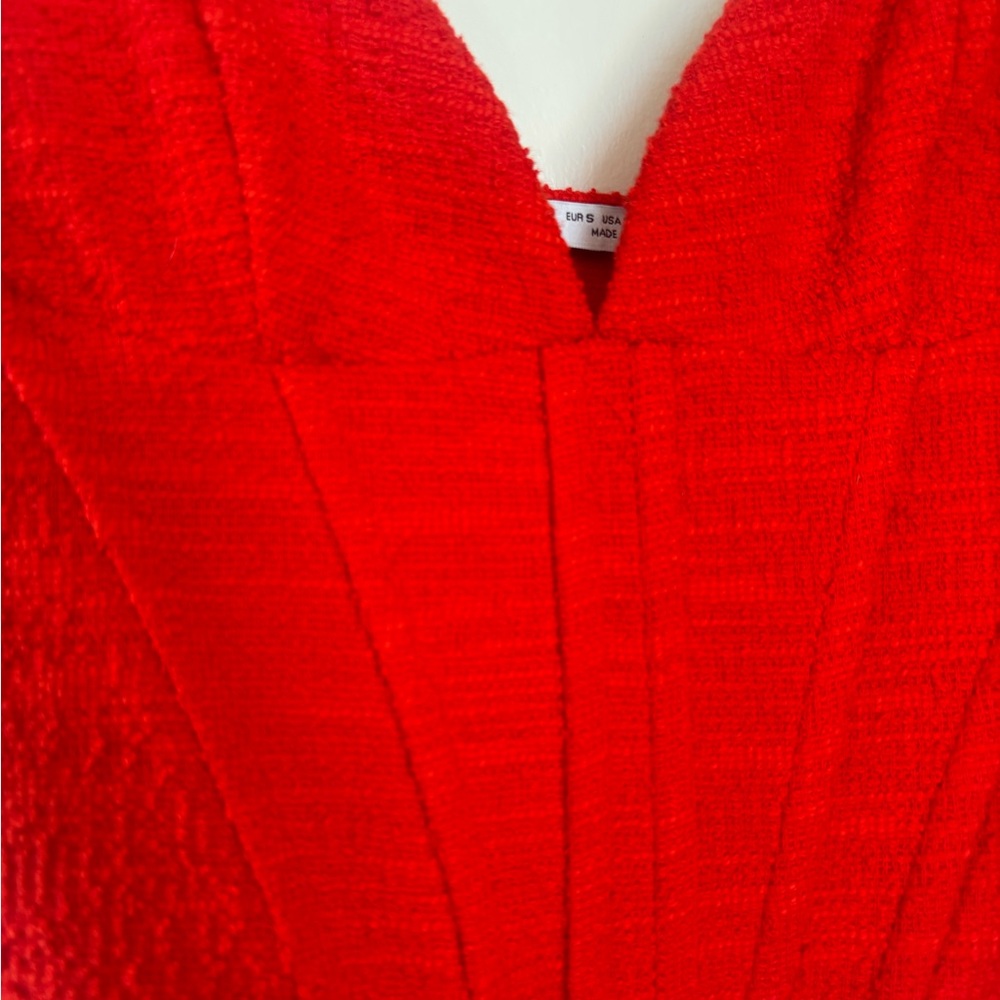 Zara Red Ribbed Corset Top - Picture 4 of 4